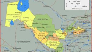 Peta Uzbekistan