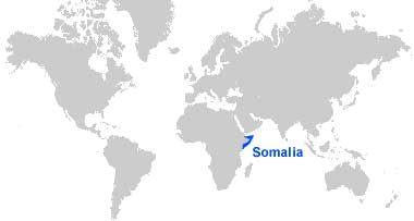 Peta letak Somalia Gambar Peta letak Somalia