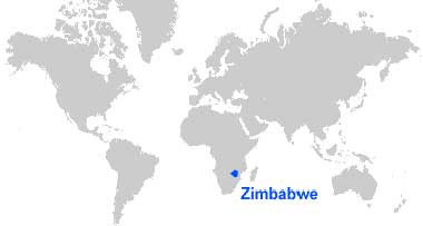 Peta letak Zimbabwe Gambar Peta letak Zimbabwe