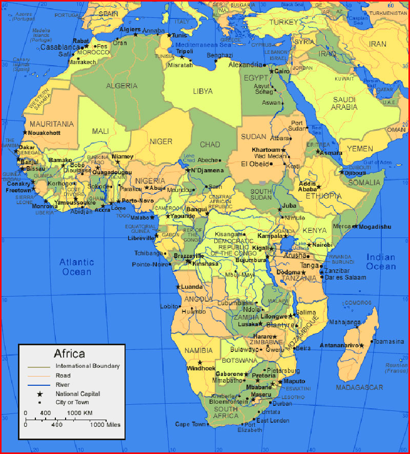 Africa Maps With Countries
