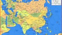 Asia Map With Country Names and Capitals