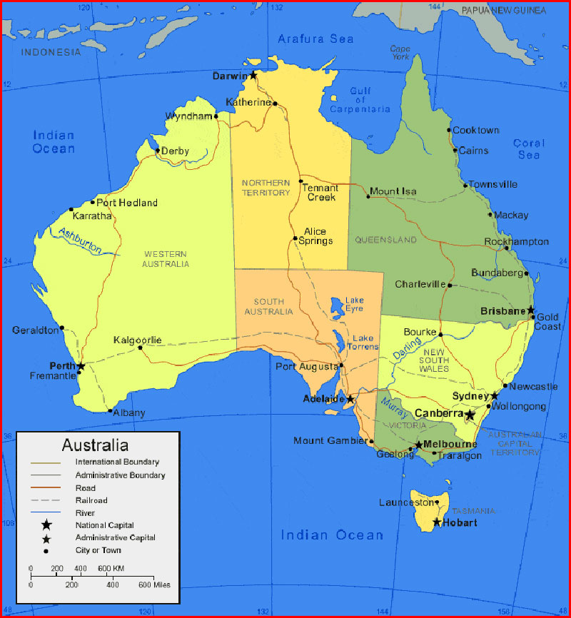Australia Map With States