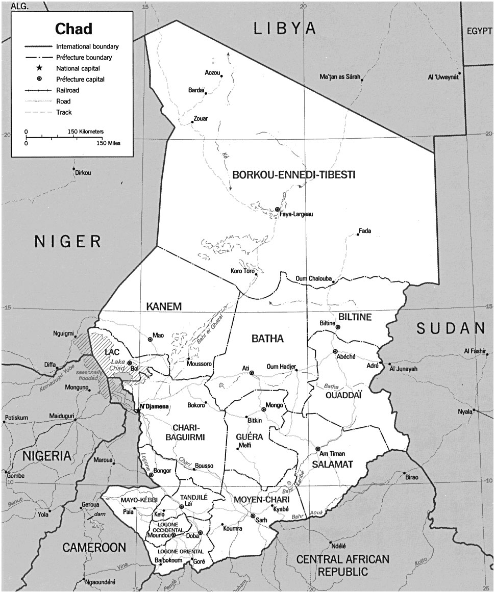 Black and white Chad Map image: Black and white Chad Map