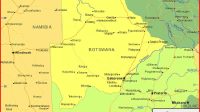 Botswana Map in Africa