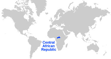 Central African Republic Map Location image: Central African Republic Map Location