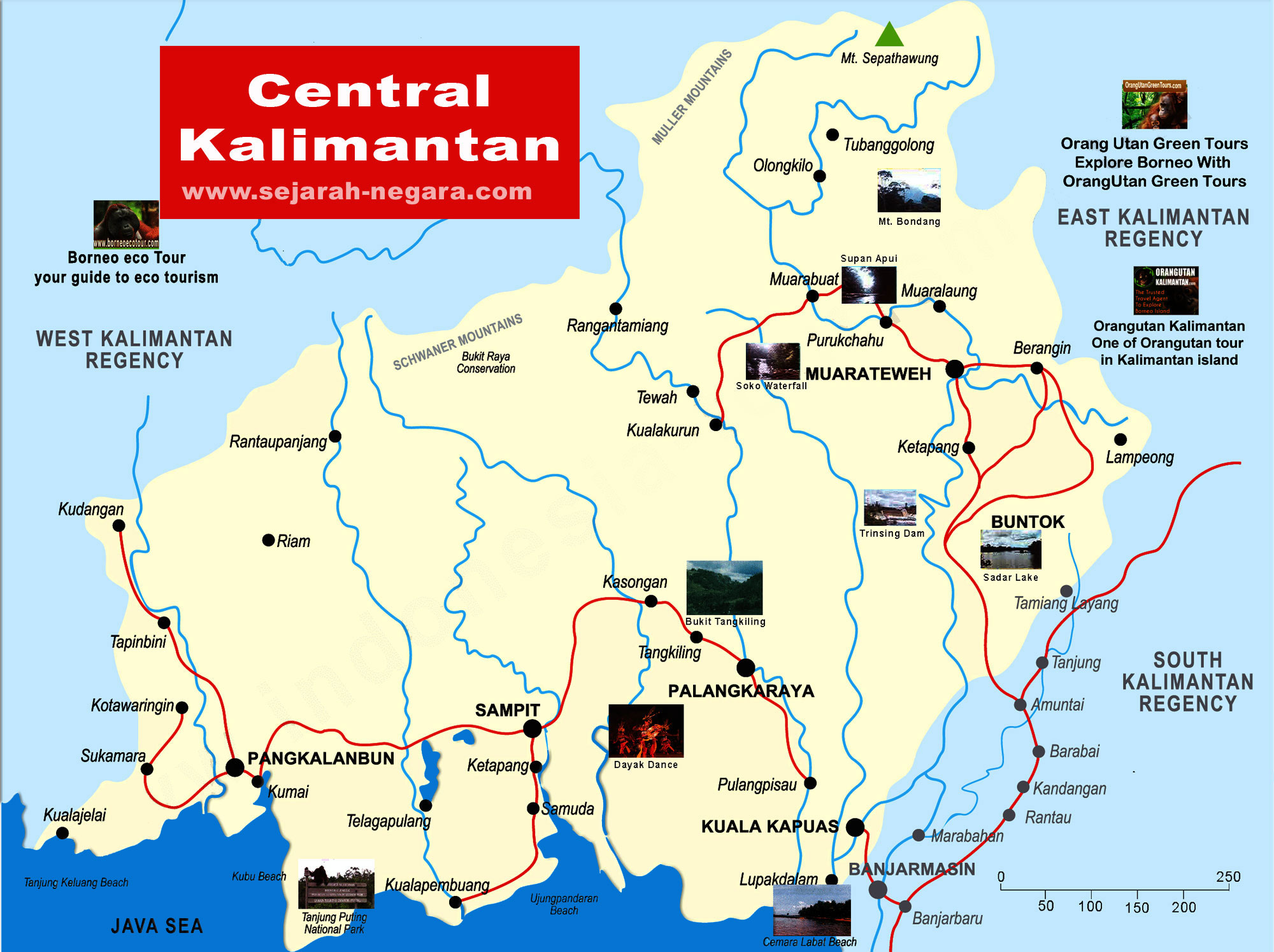 Central Kalimantan Map High Resolution