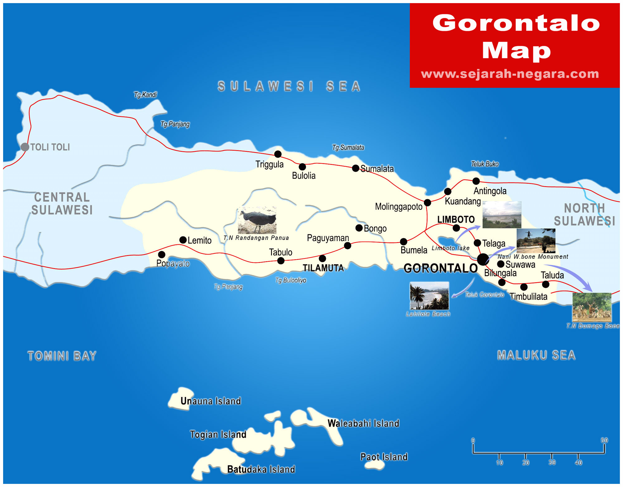 Gorontalo Map High Resolution