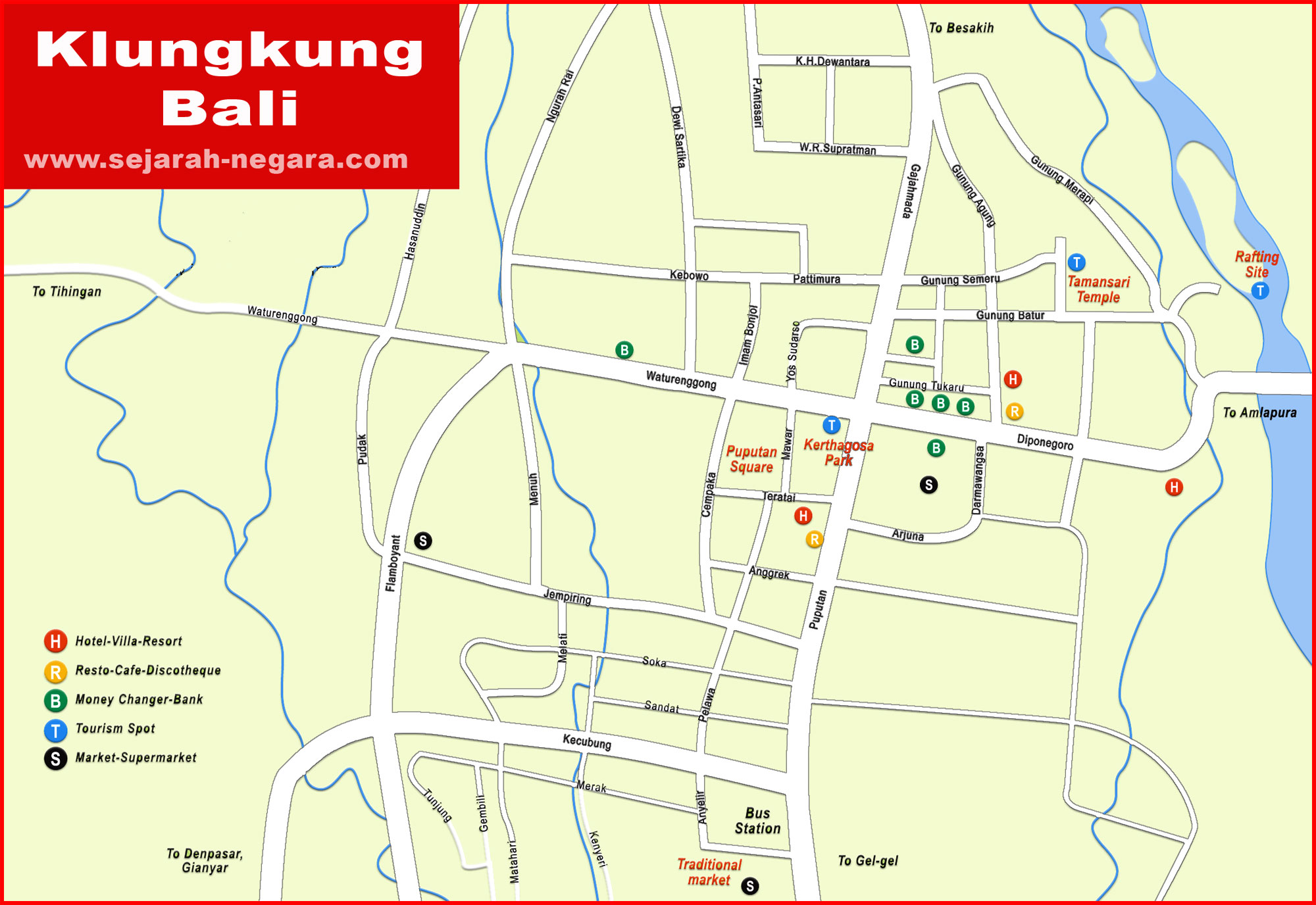 Klungkung Map High Resolution