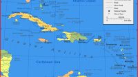 Map of Caribbean Islands