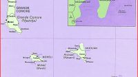 Map of Comoros Islands