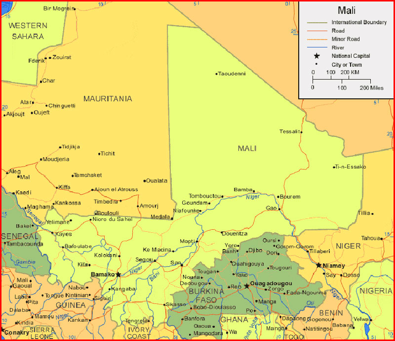 Mali Map Africa