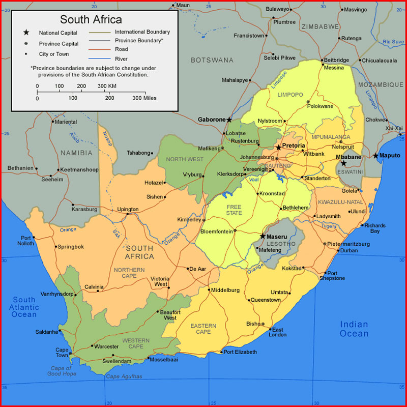 South Africa Map Africa