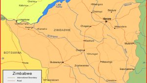 Map-of-Zimbabwe Map of Zimbabwe