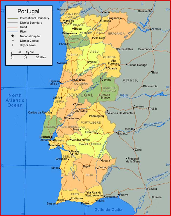 Portugal Map High Resolution