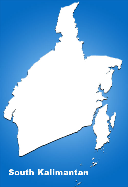 South Kalimantan blank map image: South Kalimantan blank map