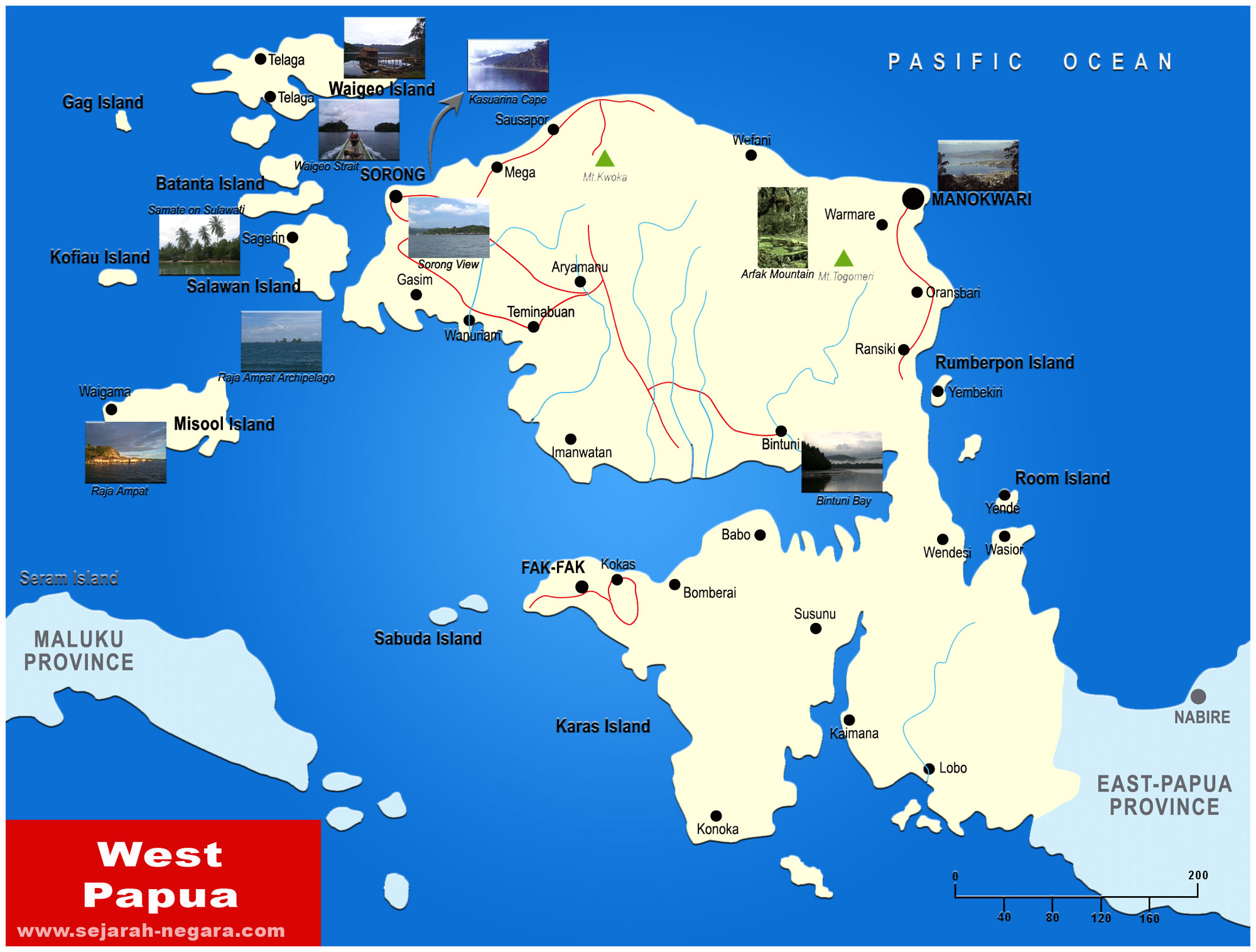 West Papua Map High Resolution image: West Papua Map High Resolution