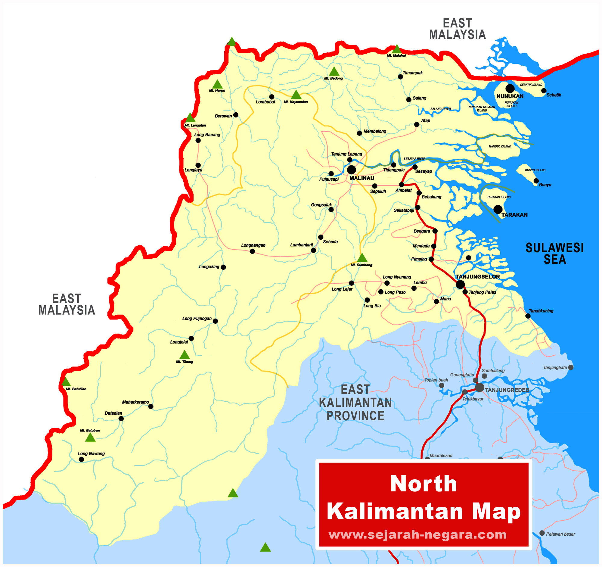 Map of North Kalimantan image: Map of North Kalimantan