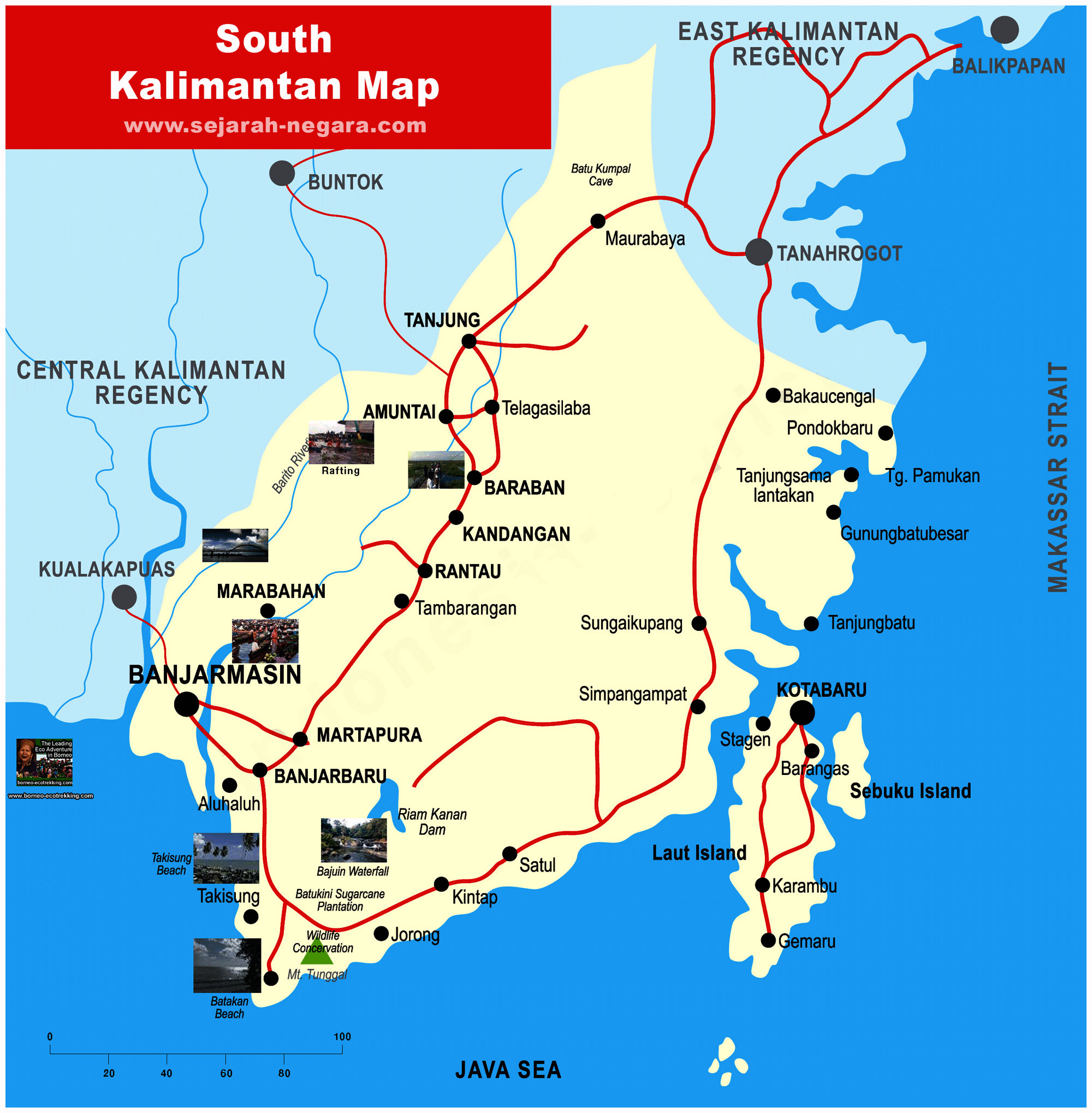 South Kalimantan Map High Resolution