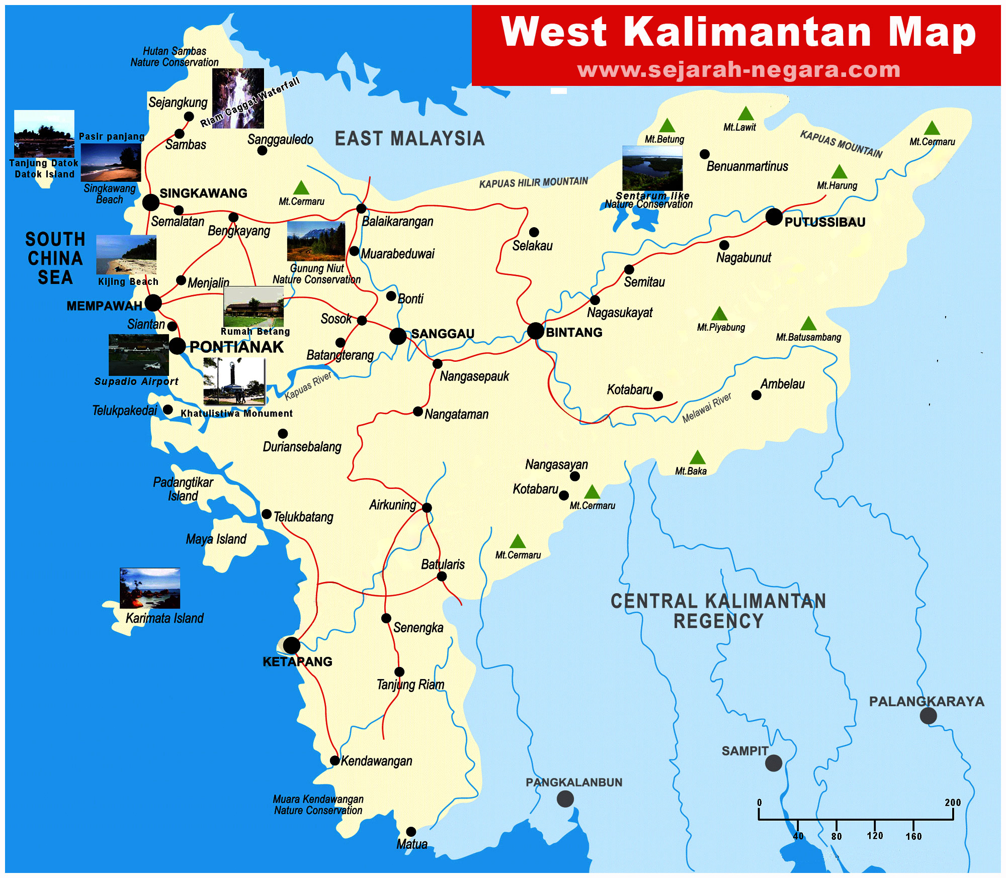 West Kalimantan Map High Resolution