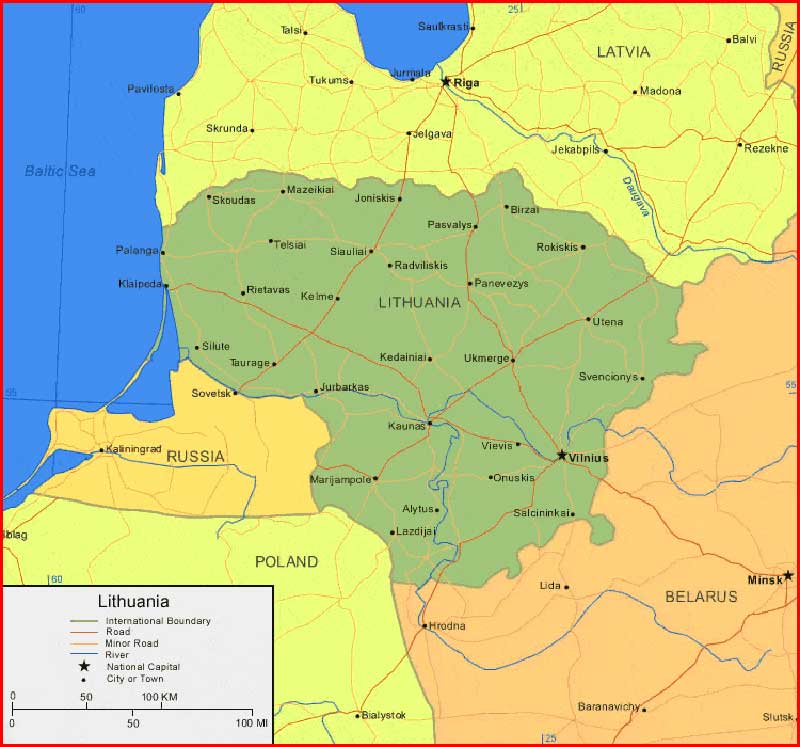 Lithuania Map