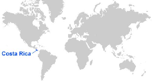Peta letak Kosta Rika Gambar Peta letak Kosta Rika