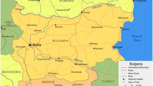 Peta wilayah negara Bulgaria HD