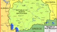 Republic of North Macedonia Map High Resolution