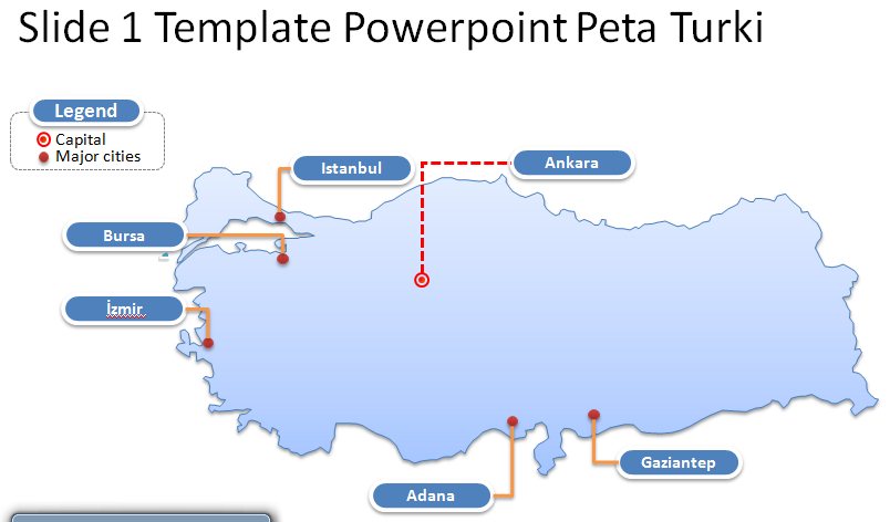 Template Powerpoint Peta Turki