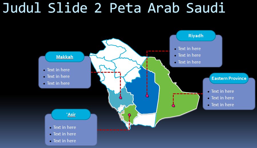 Template Powerpoint Peta Arab Saudi