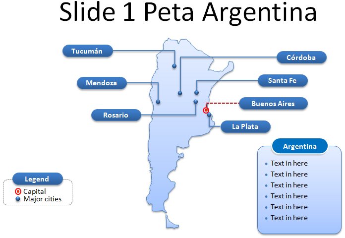 Template Powerpoint Peta Argentina