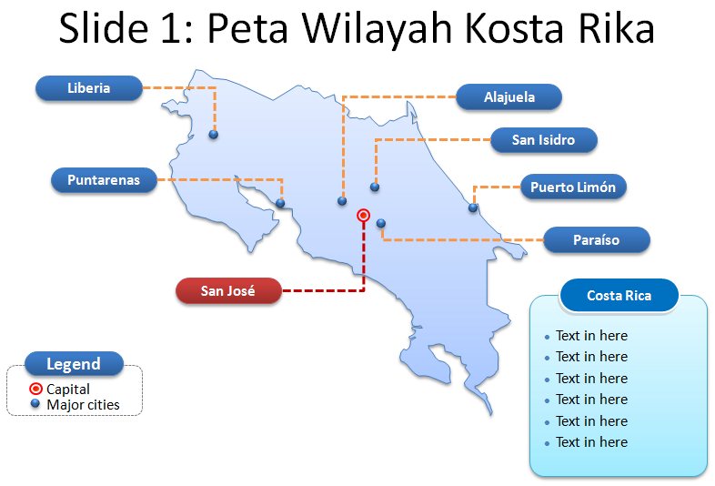 Template Powerpoint Peta Kosta Rika