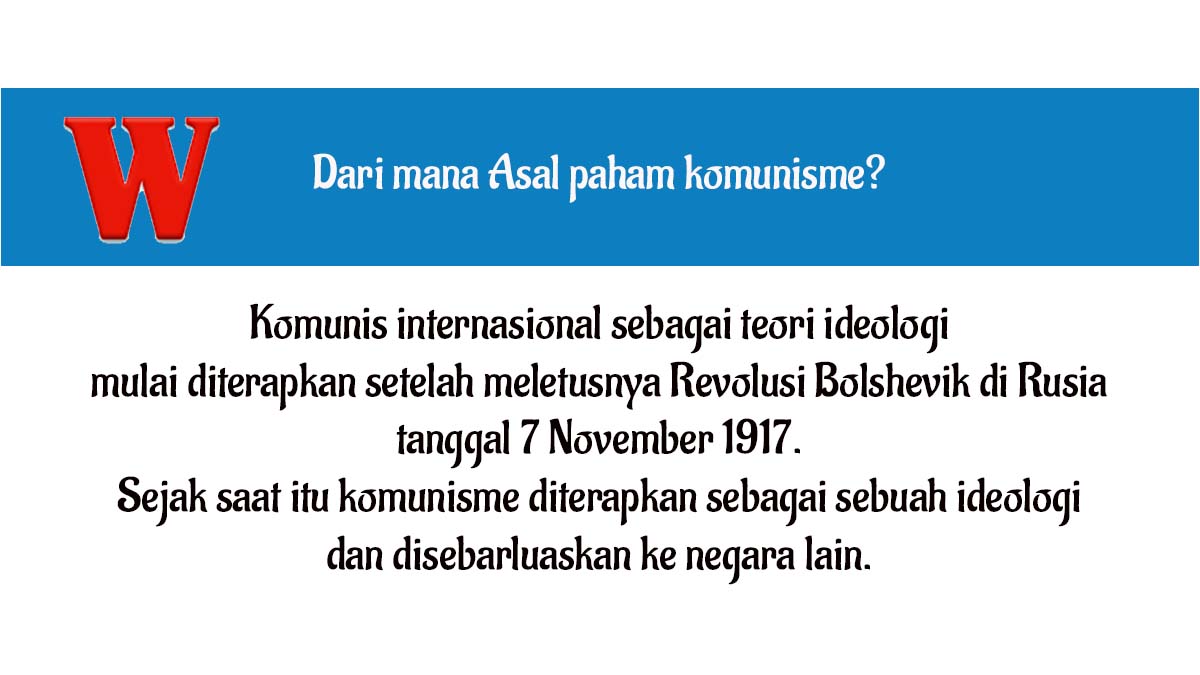 Dari mana Asal paham komunisme?