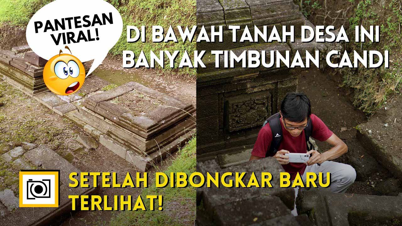 Candi Sawentar di kota Blitar dengan bentangan alamnya yang sangat indah