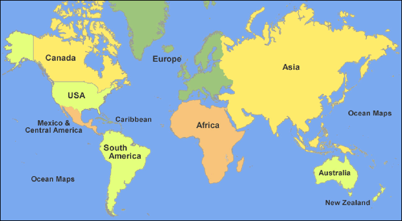 Peta Dunia Mencakup Benua Dan Negara Download E Book Sejarah Digital