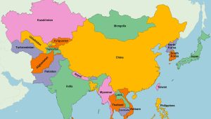 peta asia dan letak negara