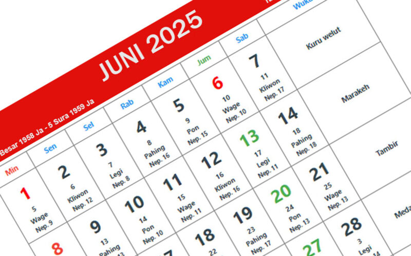 Kalender Jawa Juni 2025 pdf dan jpg