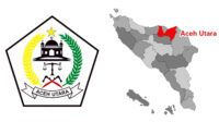 lambang dan peta letak aceh utara