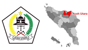 lambang dan peta letak aceh utara