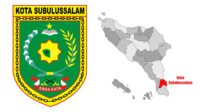 logo dan peta letak Kota Subulussalam
