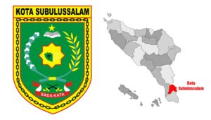 logo dan peta letak Kota Subulussalam