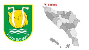 logo dan peta letak kota sabang
