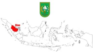 logo dan peta letak riau