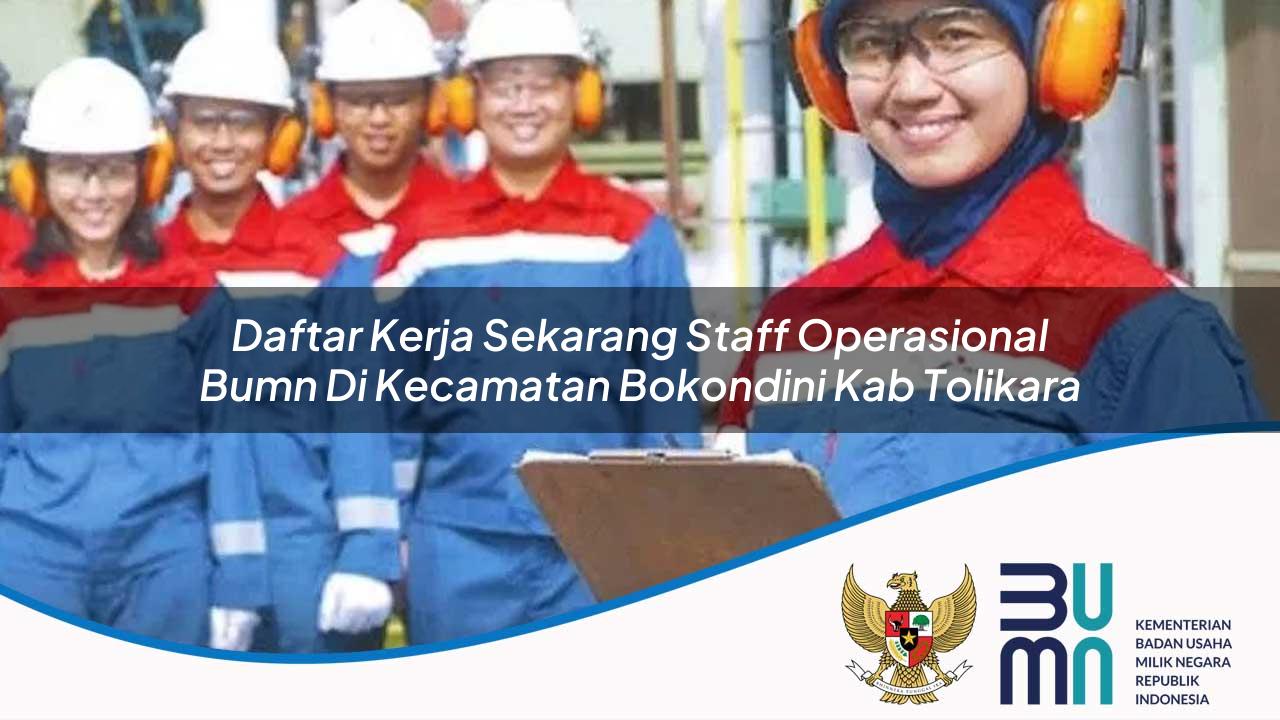Daftar Kerja Sekarang Staff Operasional BUMN di Kecamatan Bokondini, Kab. Tolikara