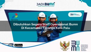 Dibutuhkan Segera Staff Operasional BUMN di Kecamatan Tatanga, Kota Palu