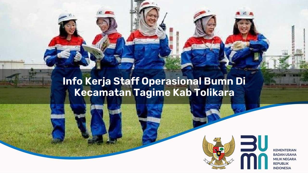 Info Kerja Staff Operasional BUMN di Kecamatan Tagime, Kab. Tolikara