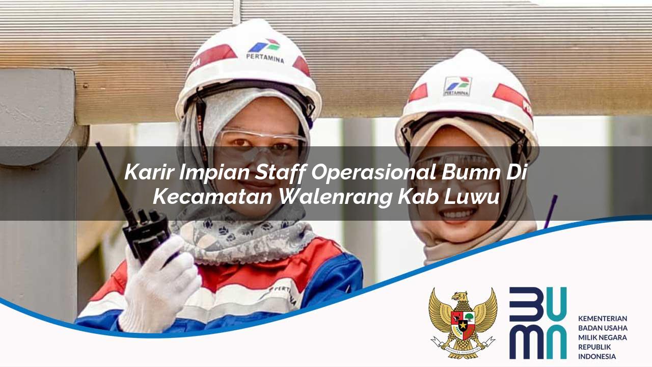 Karir Impian Staff Operasional BUMN di Kecamatan Walenrang, Kab. Luwu