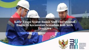 Karir Tanpa Syarat Rumit Staff Operasional BUMN di Kecamatan Semadam, Kab. Aceh Tenggara