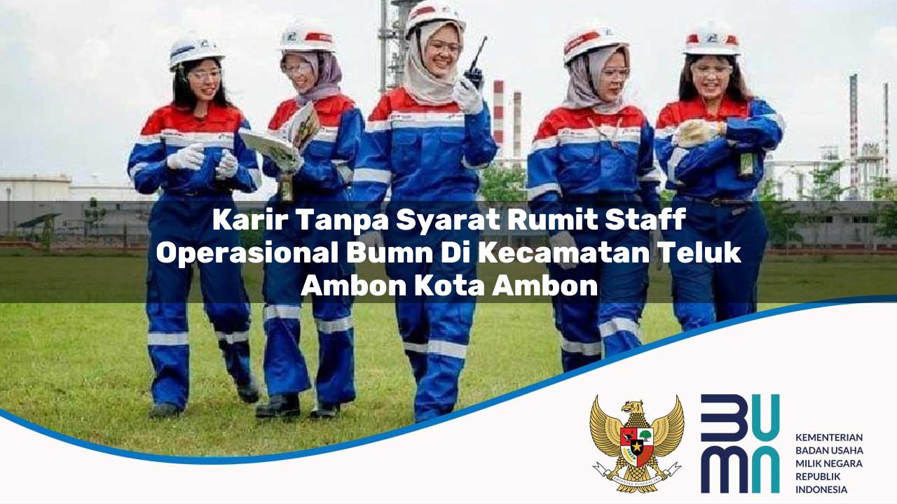 Karir Tanpa Syarat Rumit Staff Operasional BUMN di Kecamatan Teluk Ambon, Kota Ambon