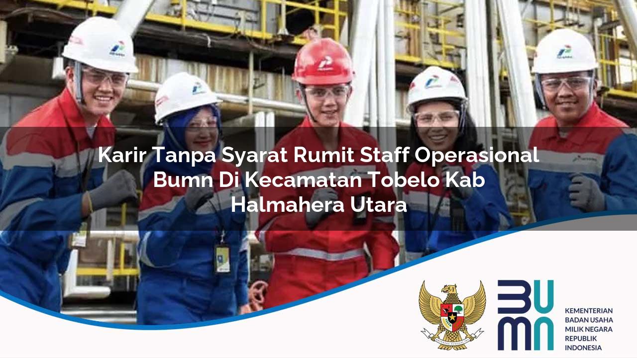 Karir Tanpa Syarat Rumit Staff Operasional BUMN di Kecamatan Tobelo, Kab. Halmahera Utara