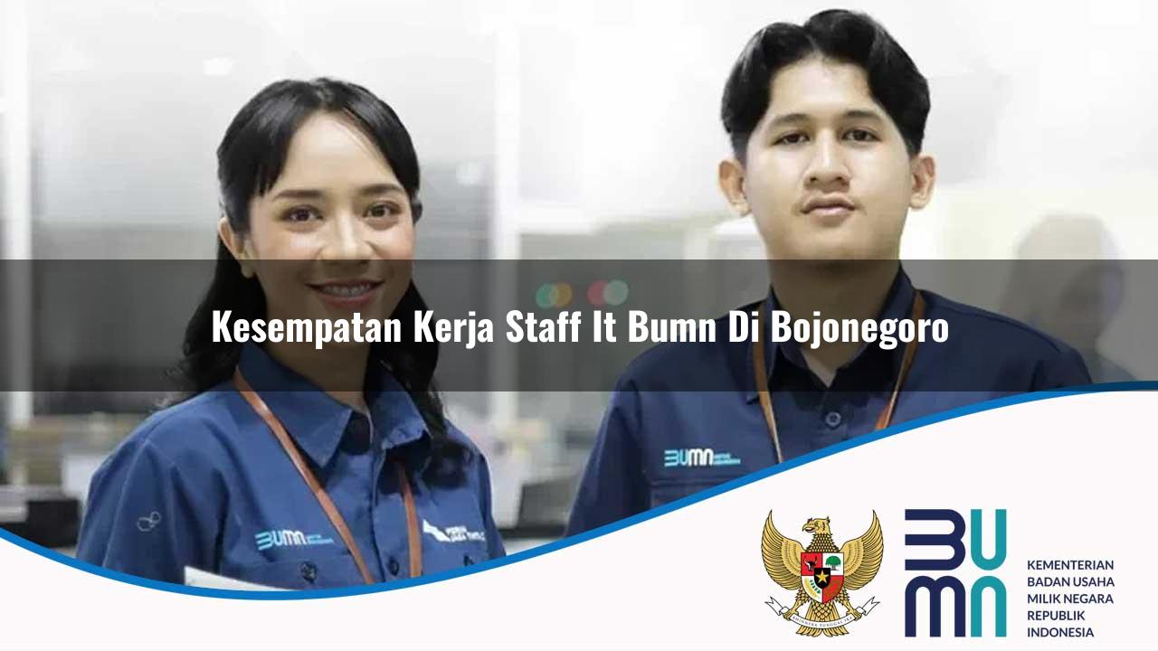 Kesempatan Kerja Staff IT BUMN di Bojonegoro 2025